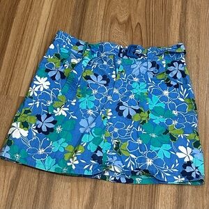 Floral Blue and Green Skort